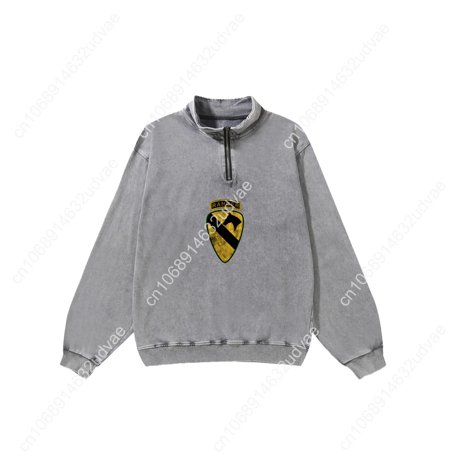 1st Cavalry Division Ranger 1st CAV Retro Sweatshirt Man Woman Teenager Vintage Pullover Half Shirt Custom Tops Sleeved Tshirt