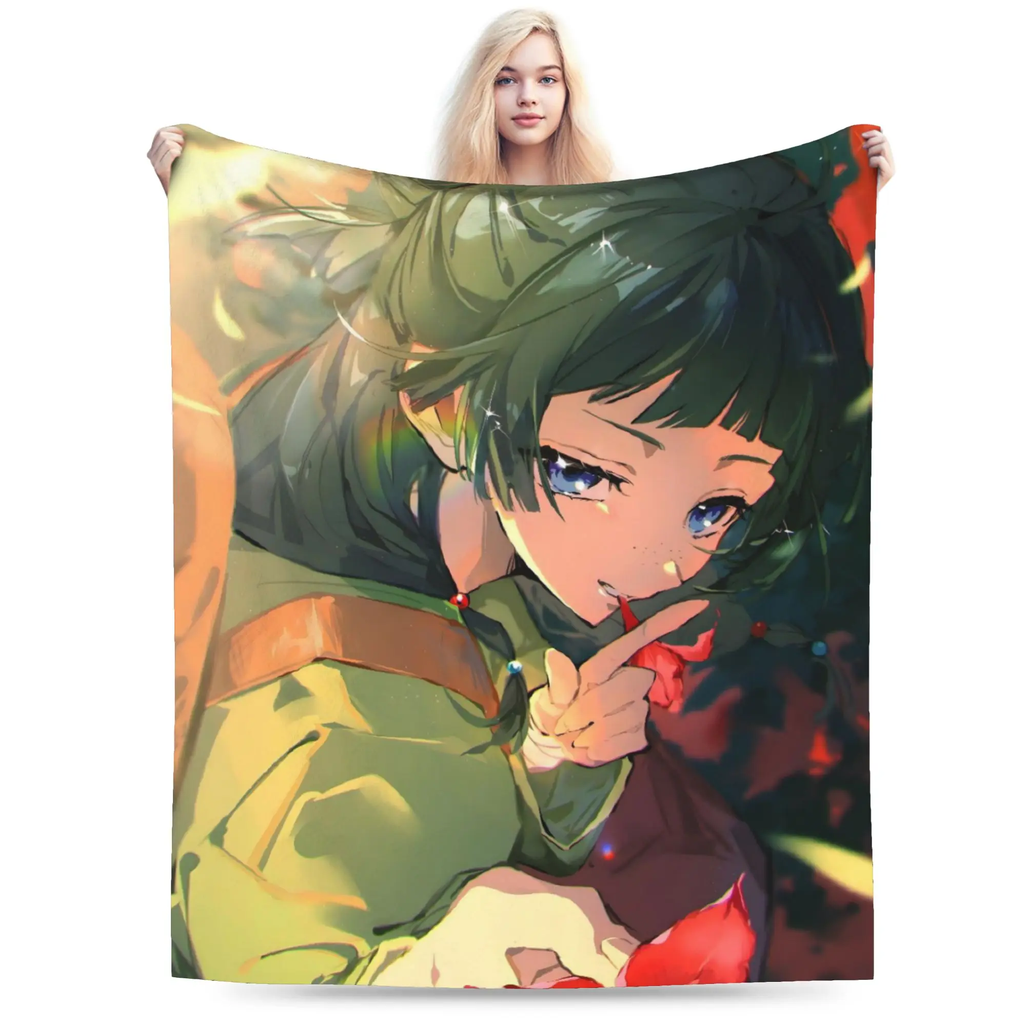 The Apothecary Diaries Anime Maomao Blankets Fleece Summer  Portable Lightweight Thin Throw Blankets for Sofa Bedroom Bedspread