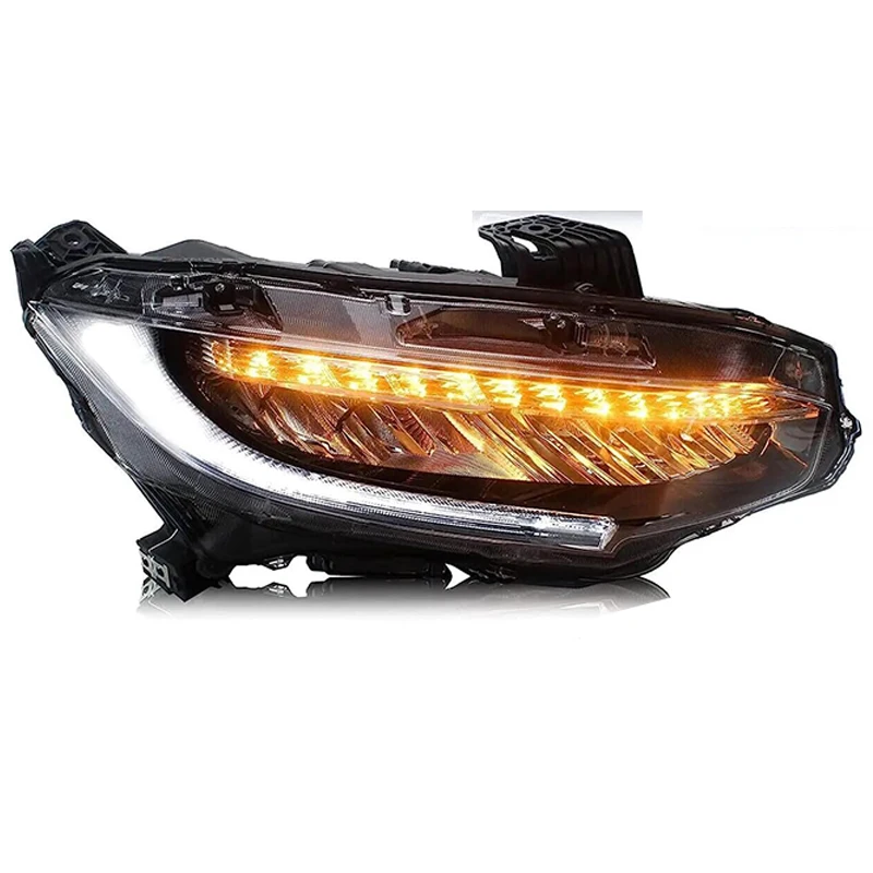 LED Headlight For Honda Civic 10TH Gen 2016-2021 StartUp Sedan Coupe Hatchback Type R Breathing Lighting Switchback Turn Signal