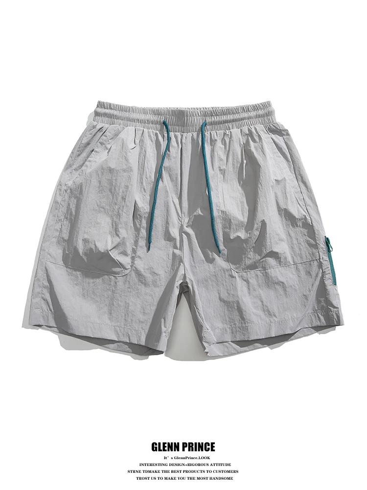 

GPstudio American Style Outdoor Function Drawstring Quick Dry Sports Shorts Men Summer Running Lightweight Breathable Fourths