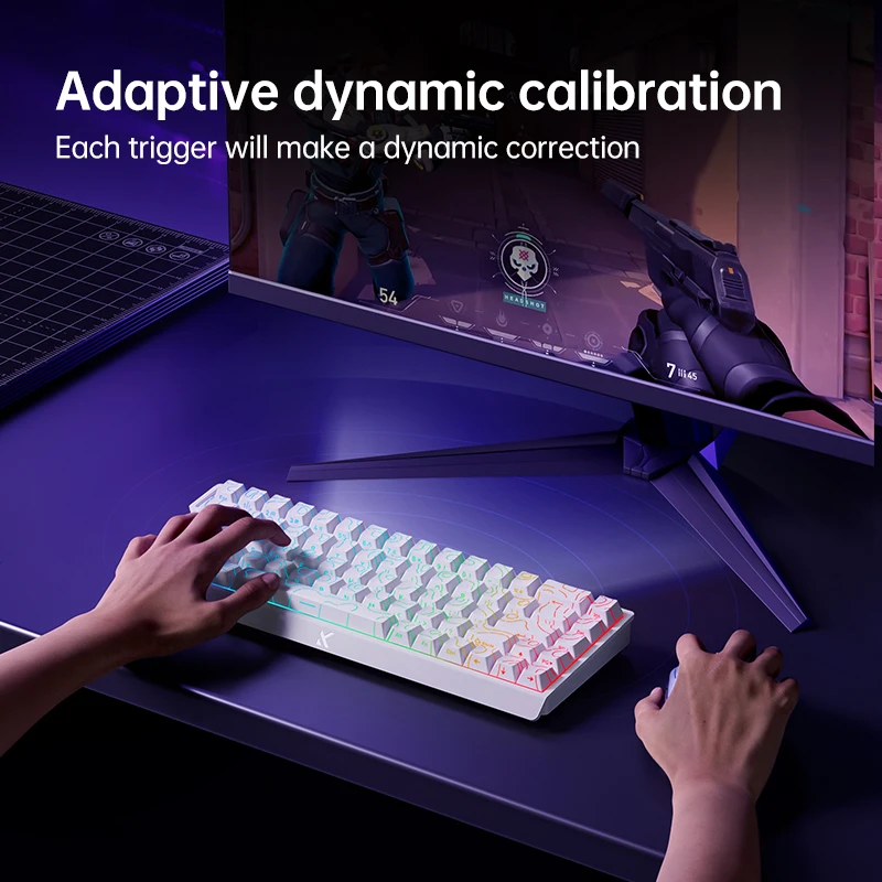 008 MCHOSE Ace68 Magnetic Axis Keyboard RT E-sports Game Customized Mechanical Wired Connection Full Key Hot Plug Web Driver