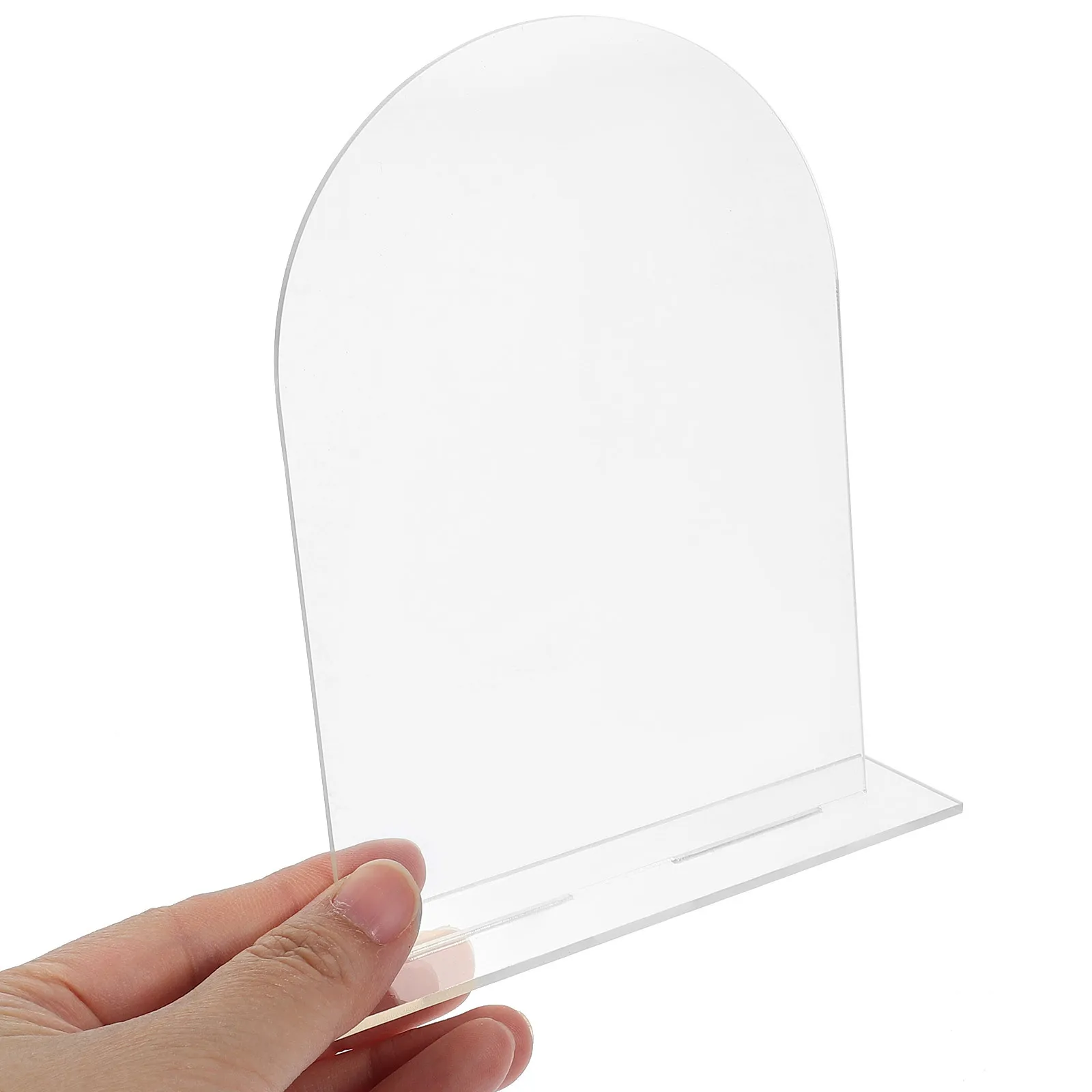 

6Pcs Acrylic Table Number Signs Stylish Blank Standing Wedding Table Signs for Wedding Banquet Party Acrylic Sign Blank