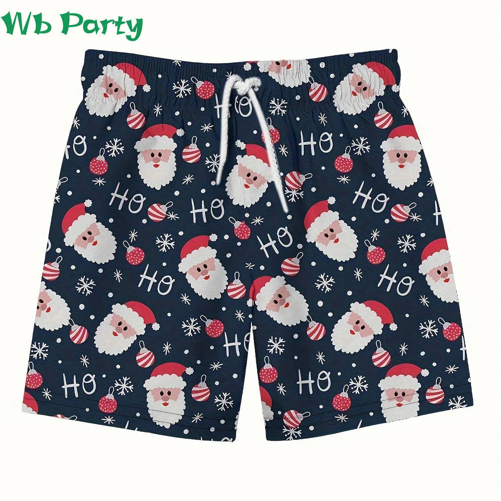 Fashion Christmas Shorts Summer Casual Men's Clothing Running Drawstring Men's Board Shorts Sports Shorts Men Thin Casual Short