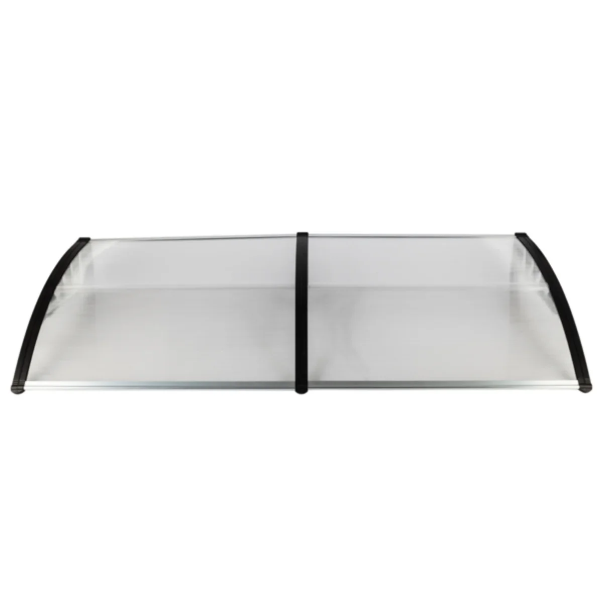 

80×38in Transparent PC Canopy | Black Plastic/Aluminum Reinforced - Wind/Durable Shelter