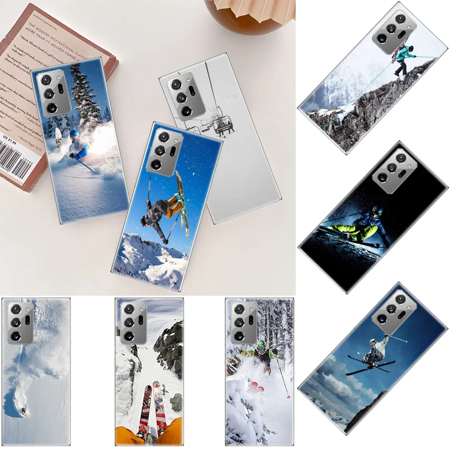 Funda de teléfono para esquiar, cubierta de nieve y Snowboard para Samsung Galaxy S20, S23 FE, S21, S10 Plus, S24, S22 Ultra Coque, S10E, S9, S8, S7 Edge