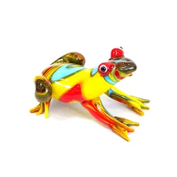 Murano Glass Frog Figurine Ornament Cute Animal Small Statue Home Living Room Desk Decor Collection Holiday Party Gifts For Kids
