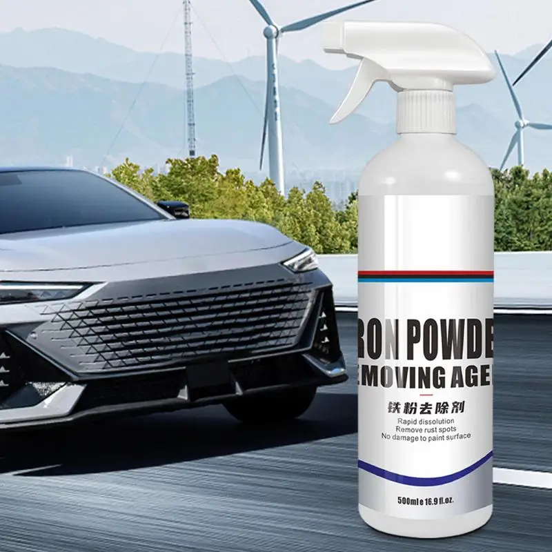 Iron Powder Remover 500ml Car Detailing Rust Remover Spray Professional Rust Remover Spray For Car Detailing Suitable For Car