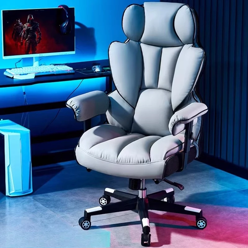 

/Дешевое роскошное игровое кресло, вращающееся игровое кресло с прочным подъемником для мальчиков, эластичное однотонное кресло для руководителя, современная металлическая мебель Silla Gamer