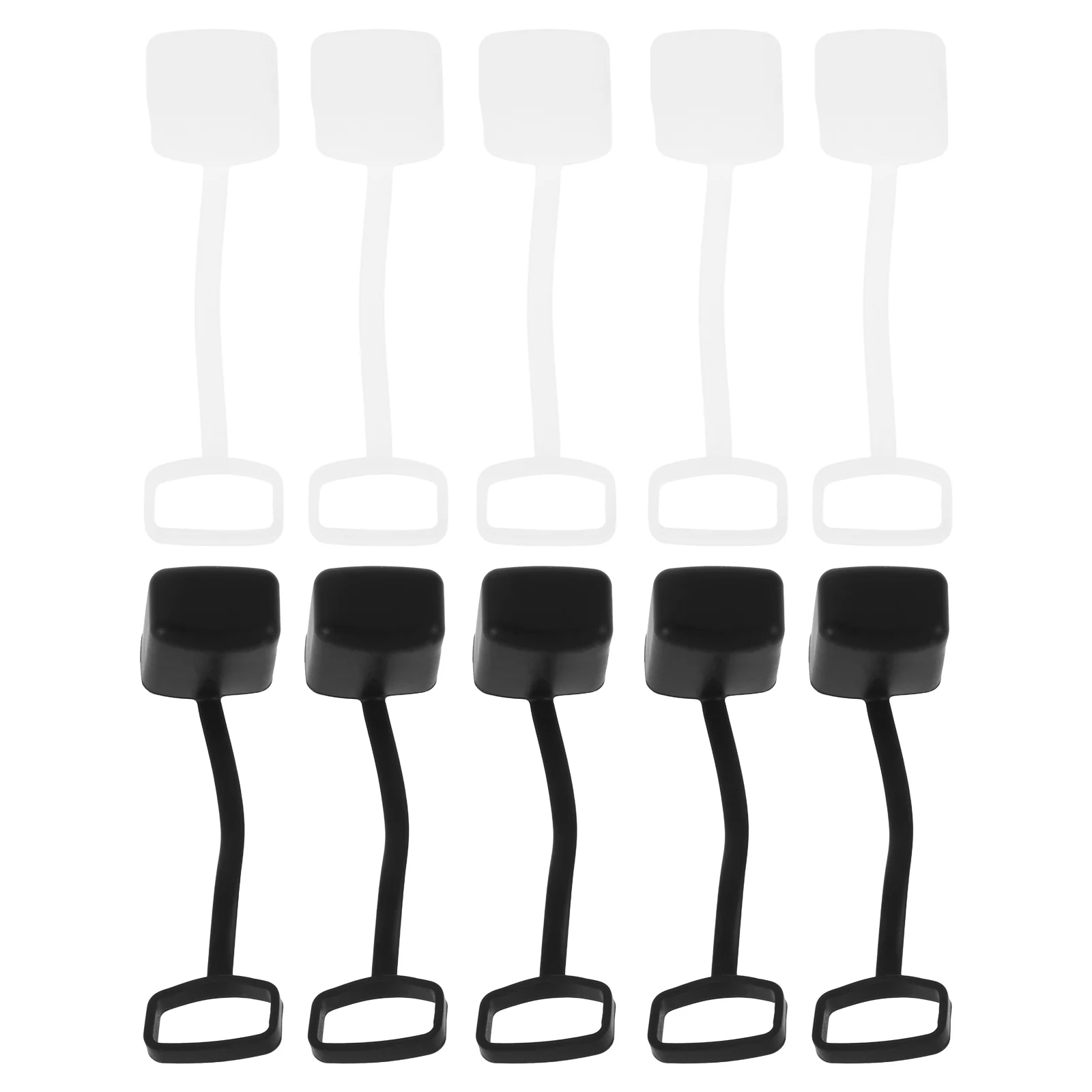 

10 Pcs Kazoo Protective Covers Durable Silicone Transparent Black 5 Each Precise Fit Lightweight Portable Dust Cap