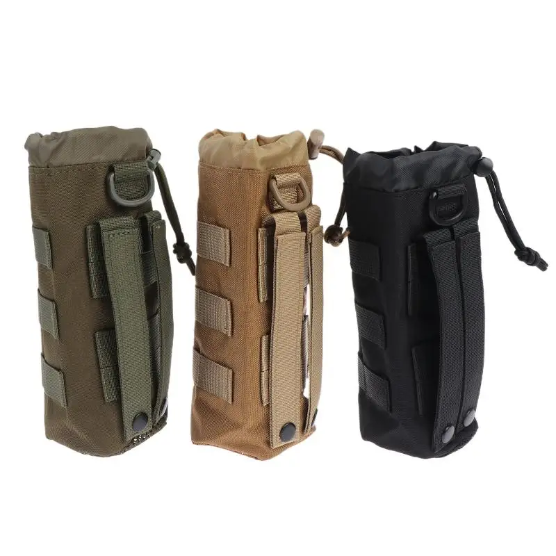 1 Stück Outdoor Molle Wasserflaschentasche Beutelhalter für Reisen, Camping, Wandern, Radfahren, Angeln, Jagen, Wasserflaschen- und Kesselträger – Detail 6