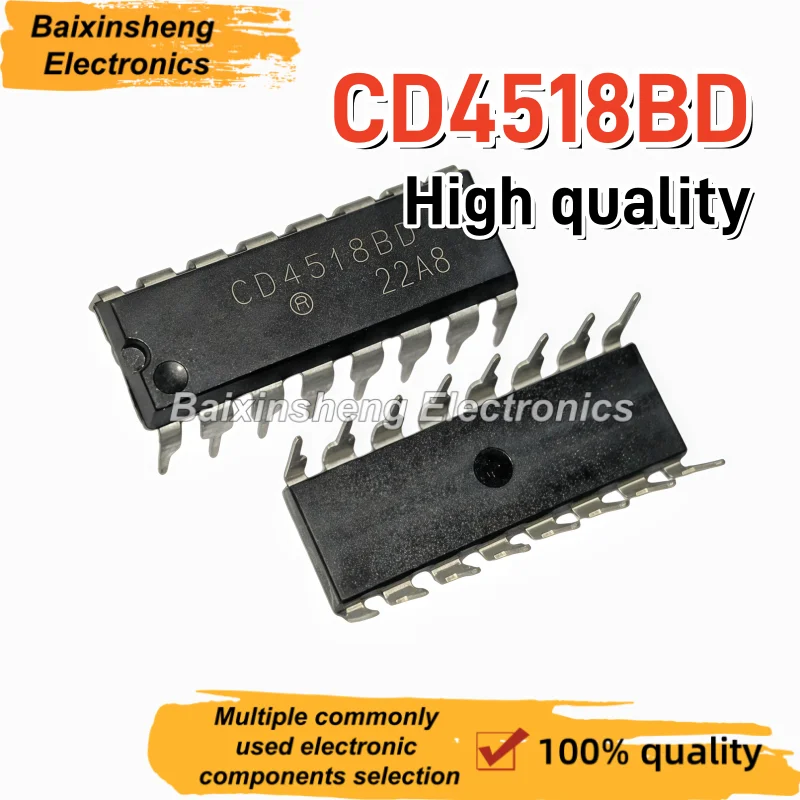 10PCS New CD4518 CD4518BE CD4518BD direct insertion DIP-16 decimal synchronous addition counter