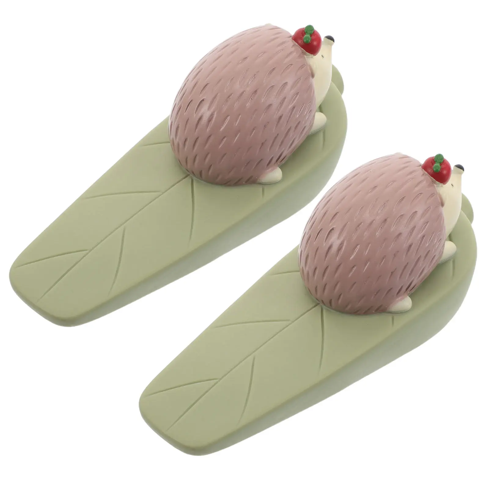 2Pcs Creative Door Wedges Cute Cartoon Hedgehog Animal Doorstoppers Indoor Decorative Door Stops Wall Protector Finger Safety