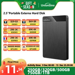 UnionSine HDD 2.5'' Portable External Hard Drive 2tb/1tb/500gb/750gb USB3.0 Storage Compatible for PC,Mac,Desktop,MacBook,Xbox