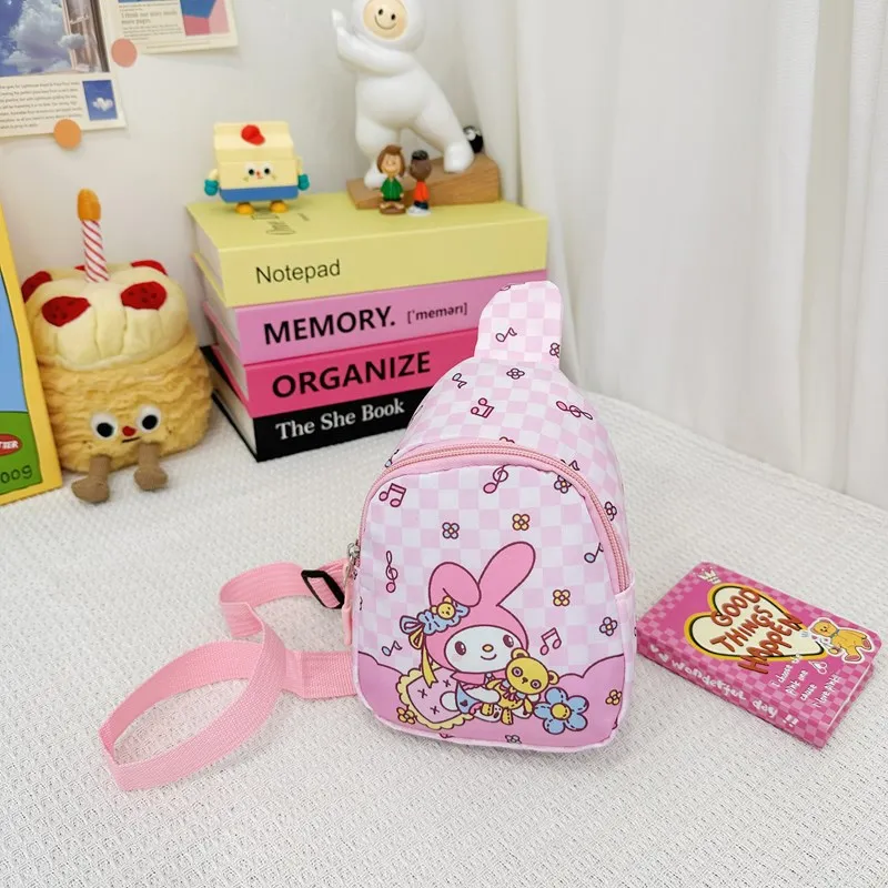 Cinnamoroll Chest Bag Sanrio Crossbody Kuromi Storage Pouch My Melody Hello Kitty Shoulder Bag Pochacco Travel Waist Coin Purse