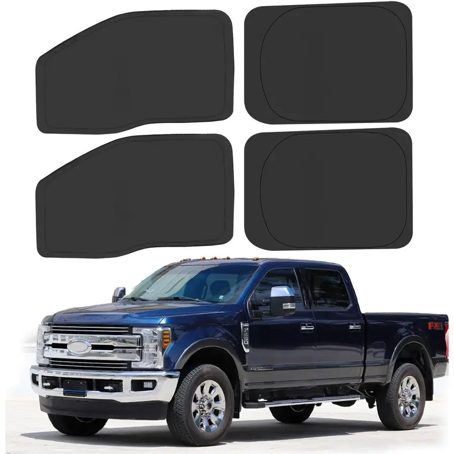 

Window Sun Shade for 20172022 Ford F250 F350 Super Duty, Super Crew Cab 4Door Pickup, Foldable Window Sunshade Sun Visor Protect