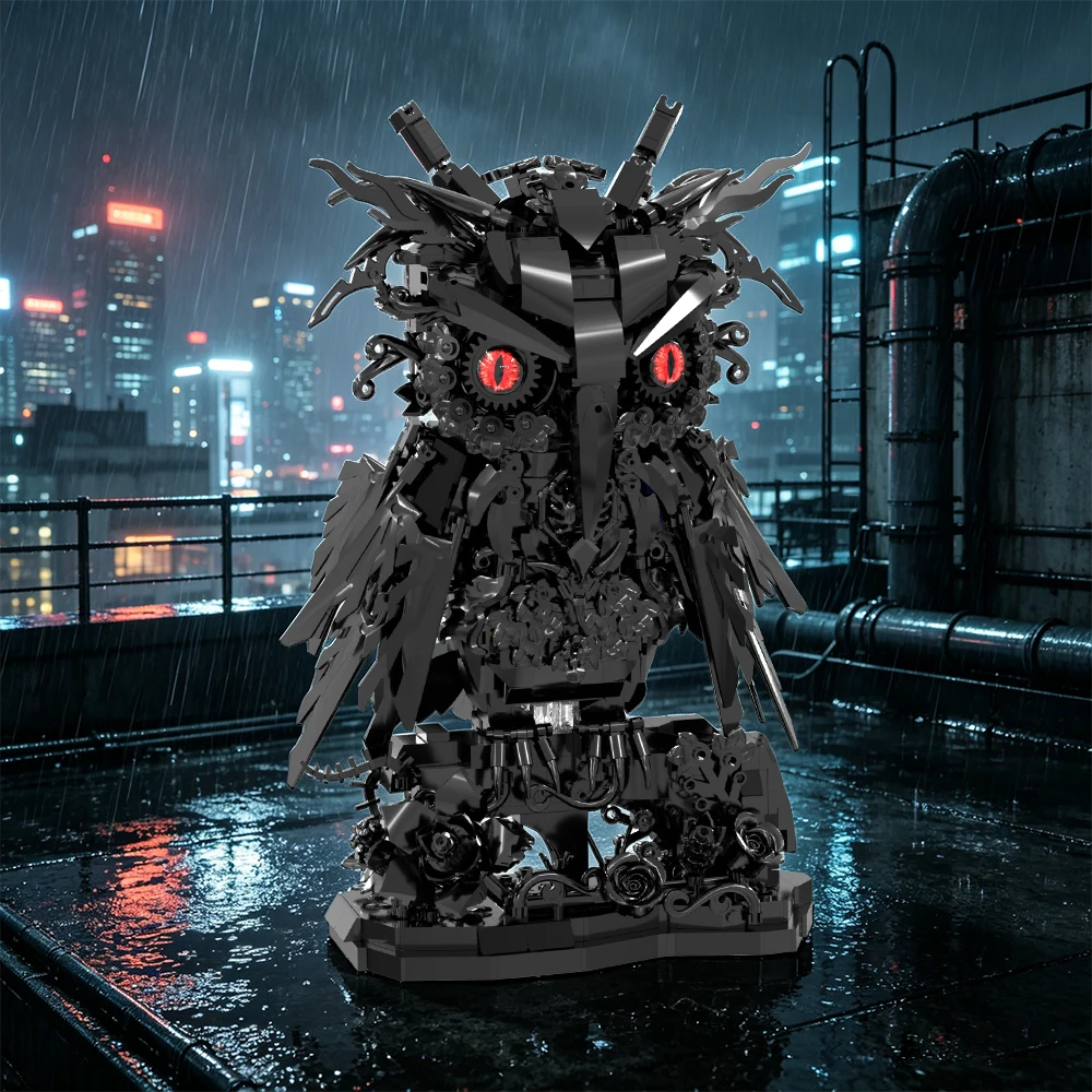 

MOC Owl Building Blocks Gothic Owl Magical Fantasy Creative Animal Model Kit Bricks Toy Adult Gift