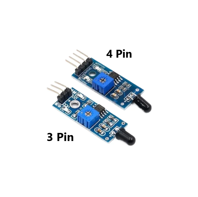 Fire Source Detection Sensor Module 3/4 Pin Infrared Flame Sensor for Arduino DIY Fire Alarm 10Pcs