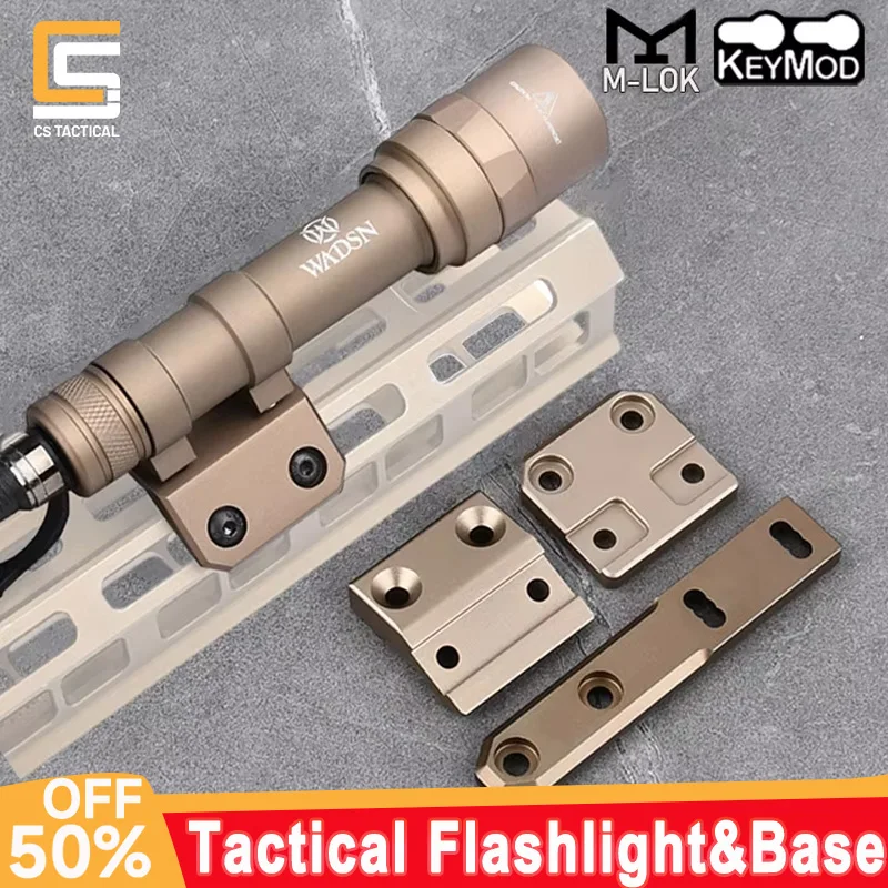 

WADSN M600U M300C Tactical Flashlight M-Lok Keymod Rail Offset Mount Base Hunting Weapon Gun Light M300 M600 Airsoft Accessories