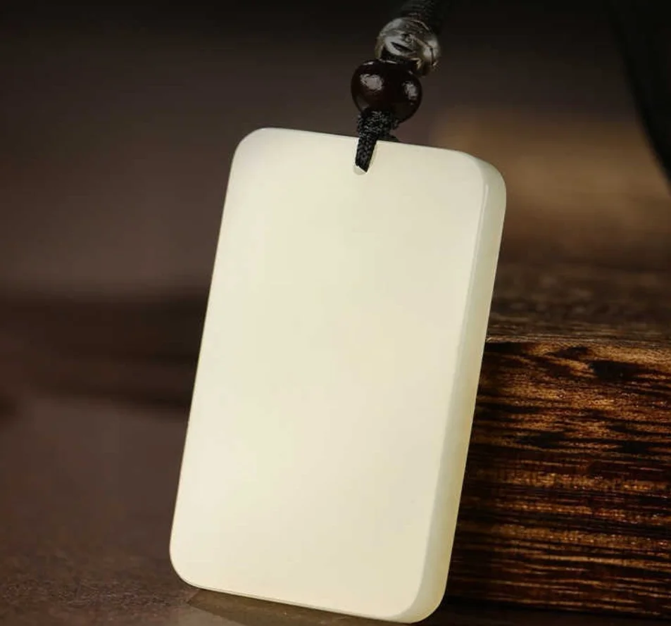 

Fine Jewelry Natural Hetian Nephrite Jade Safe and Secure Pendant Jade Pendant for Men and Women