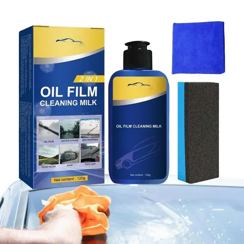 Auto Glass Oil Film Remover 120ml Powerful Nano Cleaner For Windshield Universal Cleaning Liquid With No Damage Portable