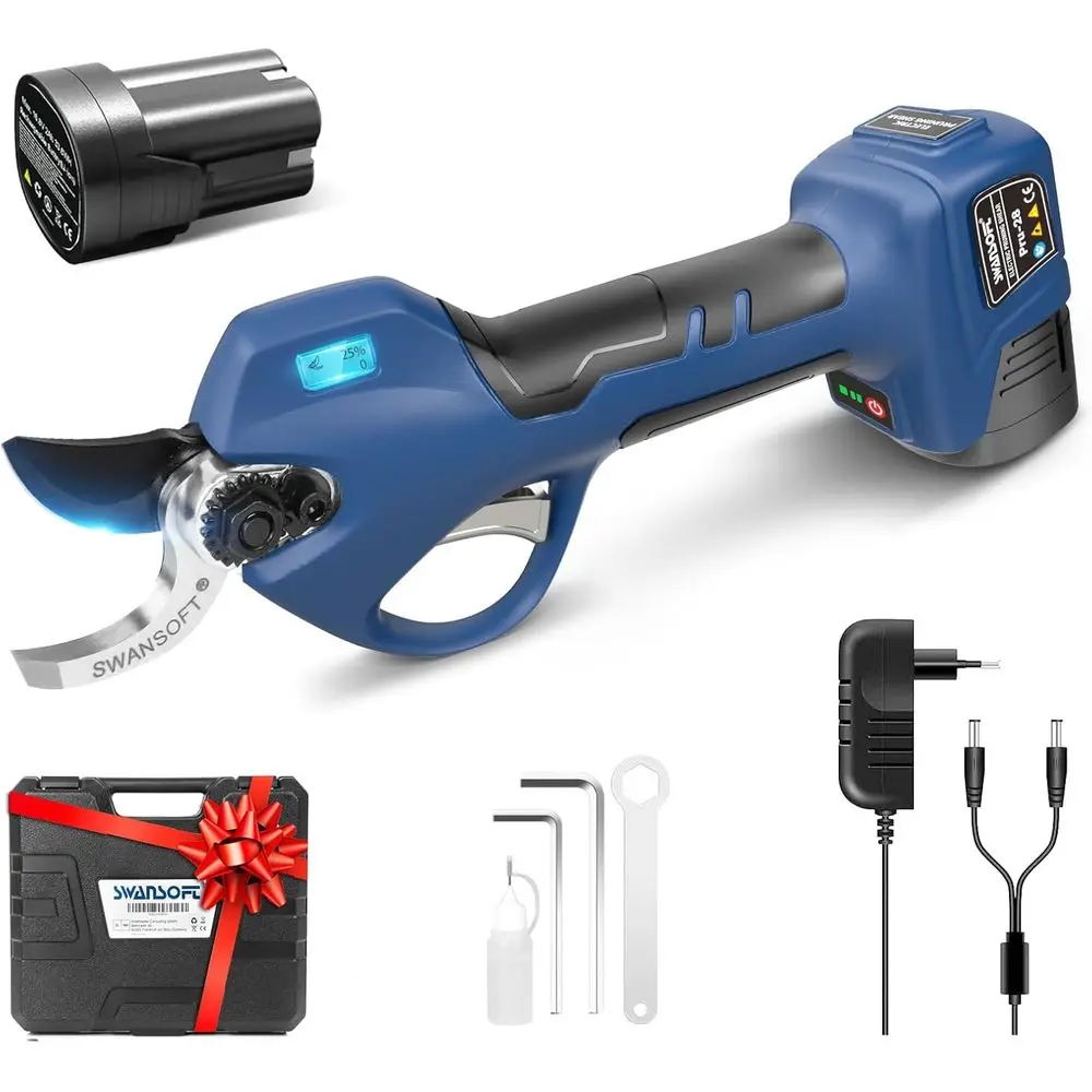 

Электрические секаторы, аккумуляторные электрические секаторы диаметром резки 28 мм 1,1 дюйма, питание от аккумулятора, секатор для ветвей деревьев 850 Вт f