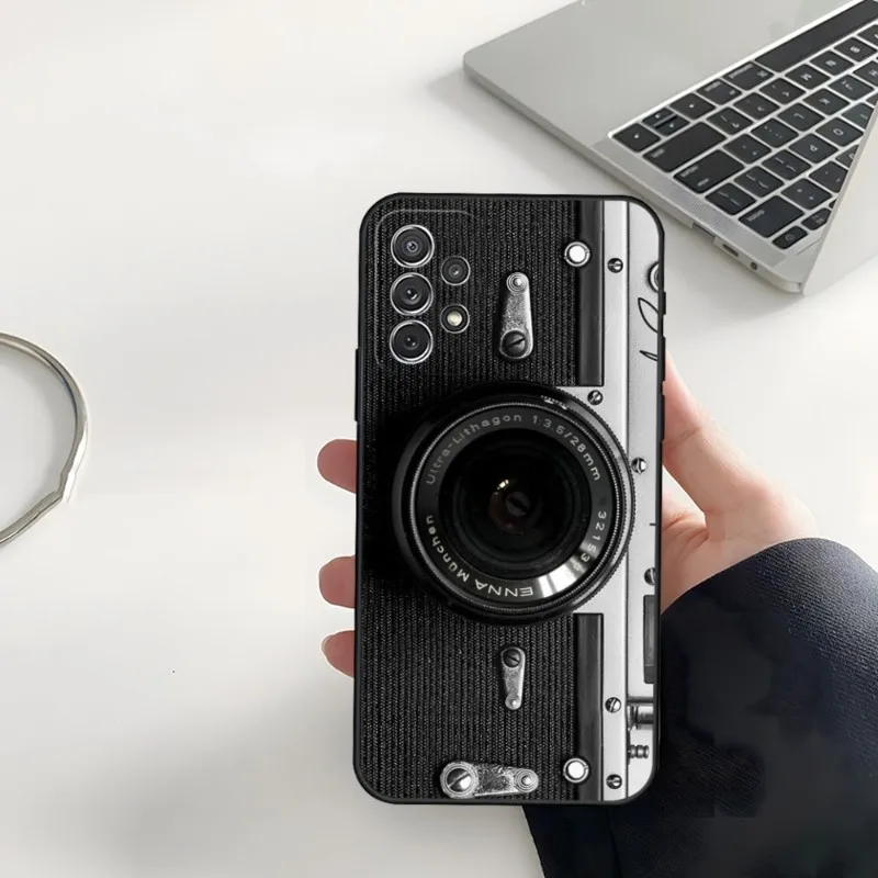 Classic Vintage Camera Phone Case For Samsung A54 24 A52 A70 A72 A73 A33 A22 A23 A12 A13 A81 A60 A40s A31 A32 A50 A21 S A53
