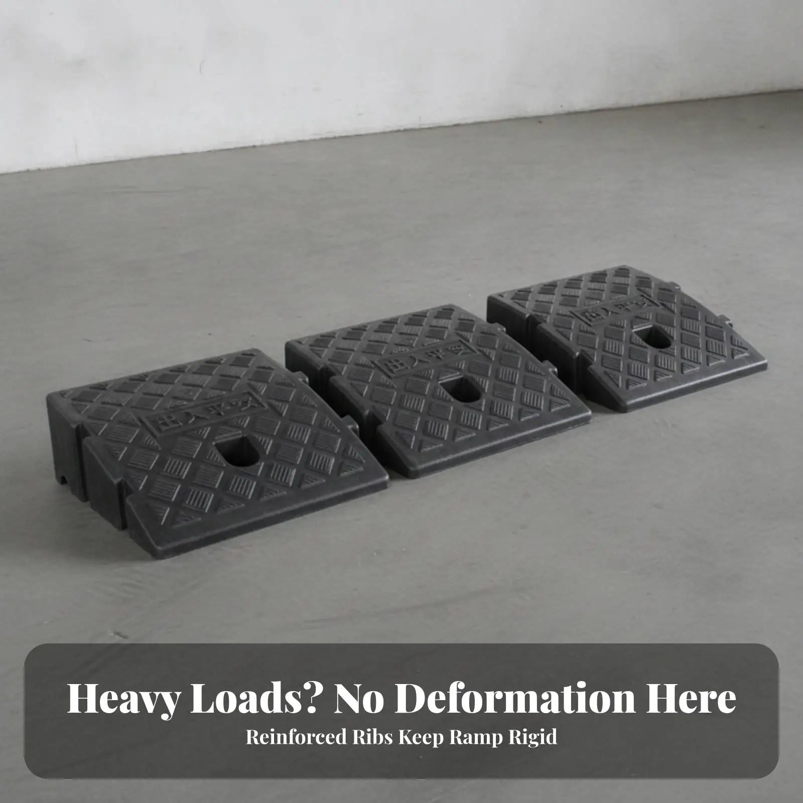 Durable Plastic Curb Ramp for Robot Vacuum Small Wheeled Equipment Low Barrier Bridge Incline with Anti Slip Surface