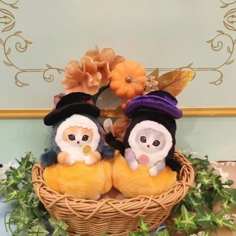 Halloween Collectie Amine Mofusand Pluche Pop Speelgoed Sleutelhanger pompoen Gudetama Haai Kat Zachte Pop Tas Hanger Gevulde Plushie