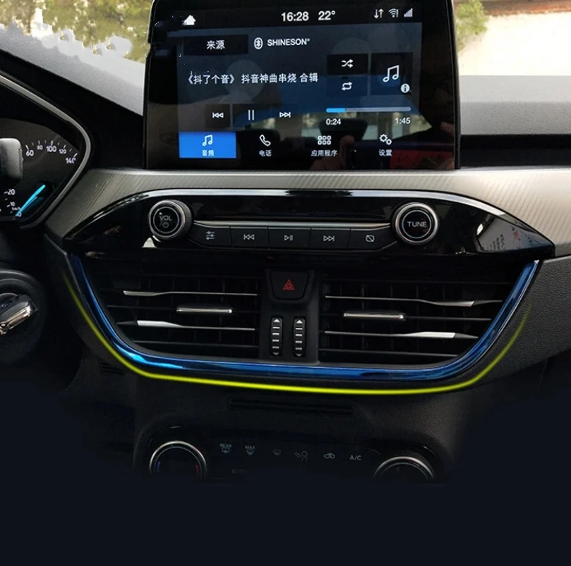 LHD Car Side Air Conditioning AC Outlet Vent Decoration Cover Trim Interior For Ford  Kuga Escape 2020 2021 2022 Accessories