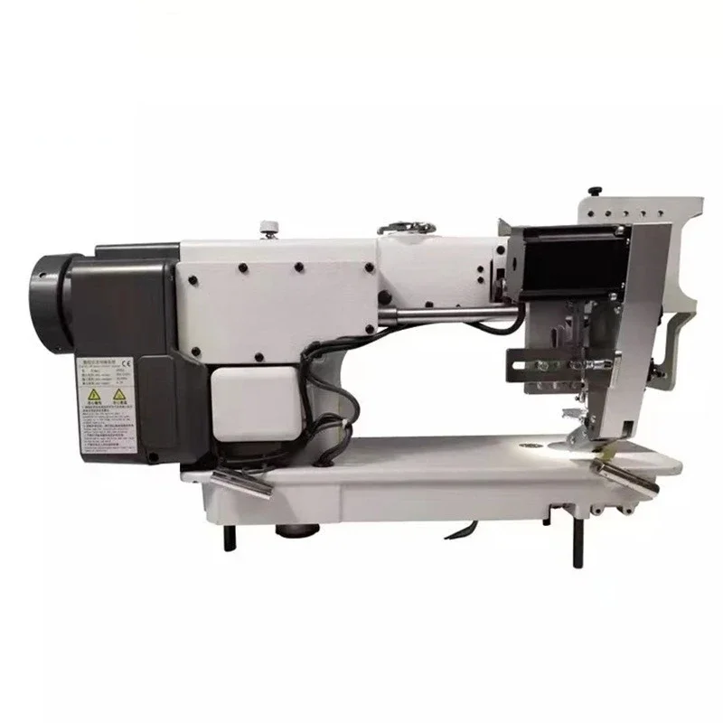 Sewing machine with tug device, electronic synchronous mop wheel, traction device