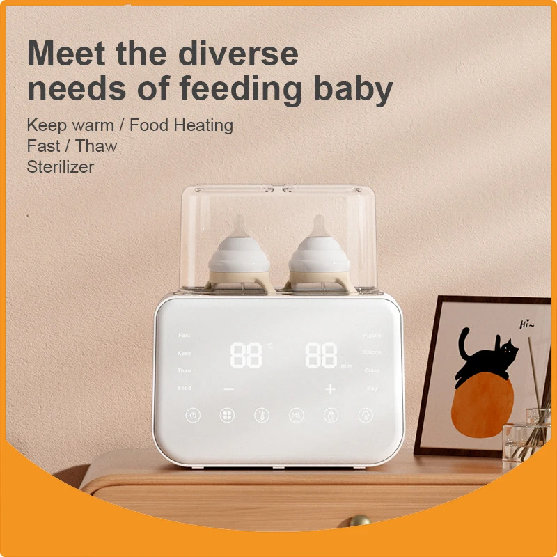 Professional Multi-functional Double Bottle Milk Warmer / Automatic Milk Warmer / Defrosting and Heating Breastmilk Warmer