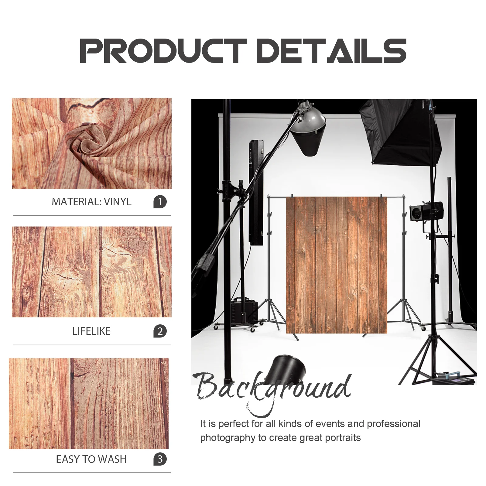 

Wood Grain Photo Background Vinyl Photography Backdrop For Holiday Party Home Decor Scene Layout Studio Use