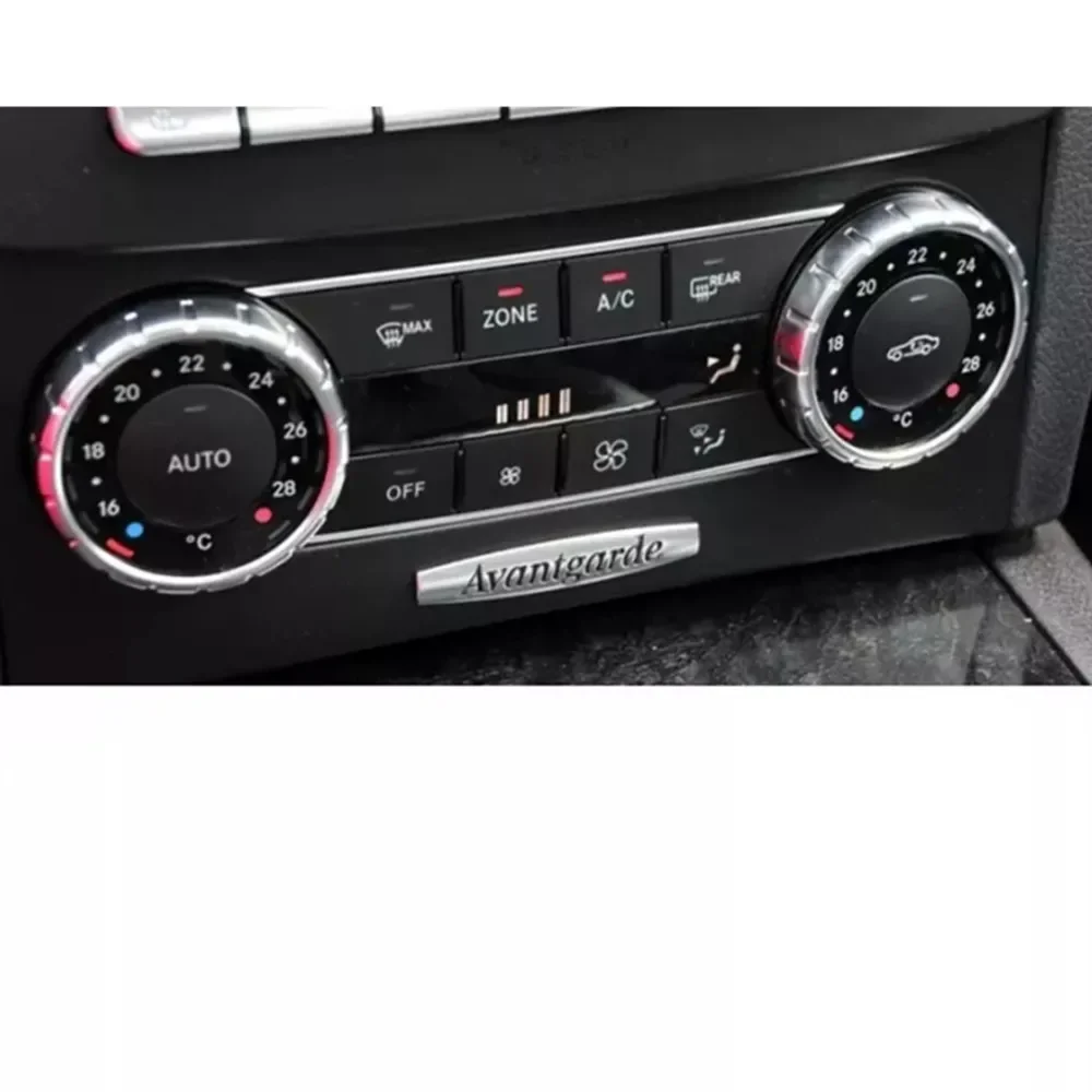 Black Car Central Air Conditioning Auto Buttons Cover Trim Stickers For Mercedes Benz C CLS GL GLK ML Class W204 W166 X204 C218