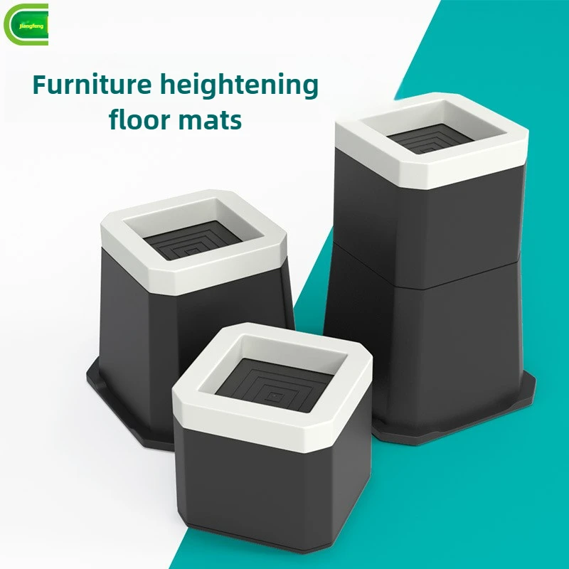 

Universal Non-Slip Adjustable Plastic Furniture Leg Pads for Bed Sofa Table Chairs - Heavy Duty Height Extension Support Feet