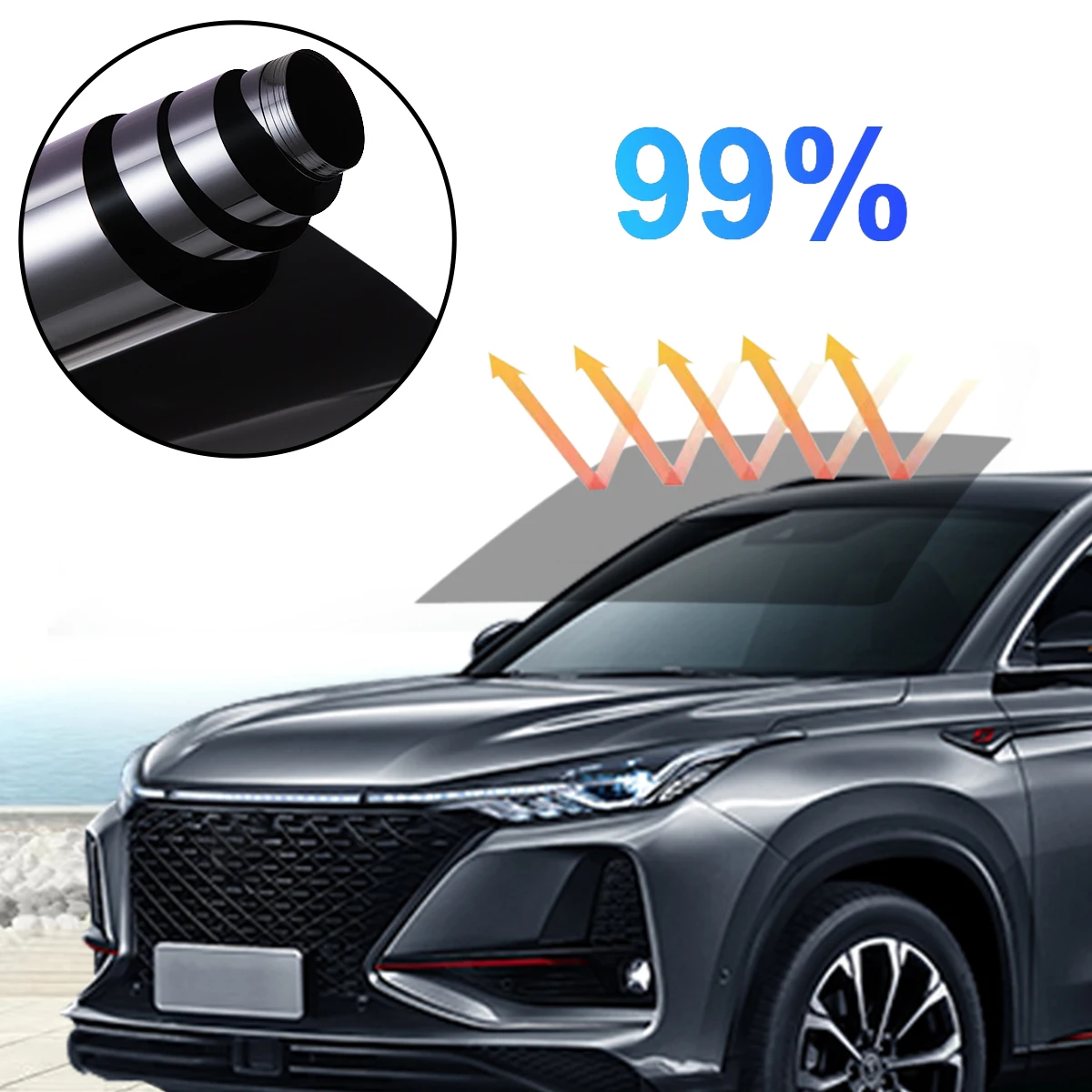 VLT Car Window Foils Film 75CM X 3M Home Glass Tint Tinting Film Summer Solar UV Protector Sun Blocking Universal