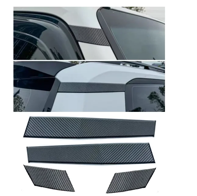 

Applicable to 24-26 Prado LC250: Front and Rear Windshield Side Trim, A-D Pillar Side Window Trim, Blacked-out Finish.