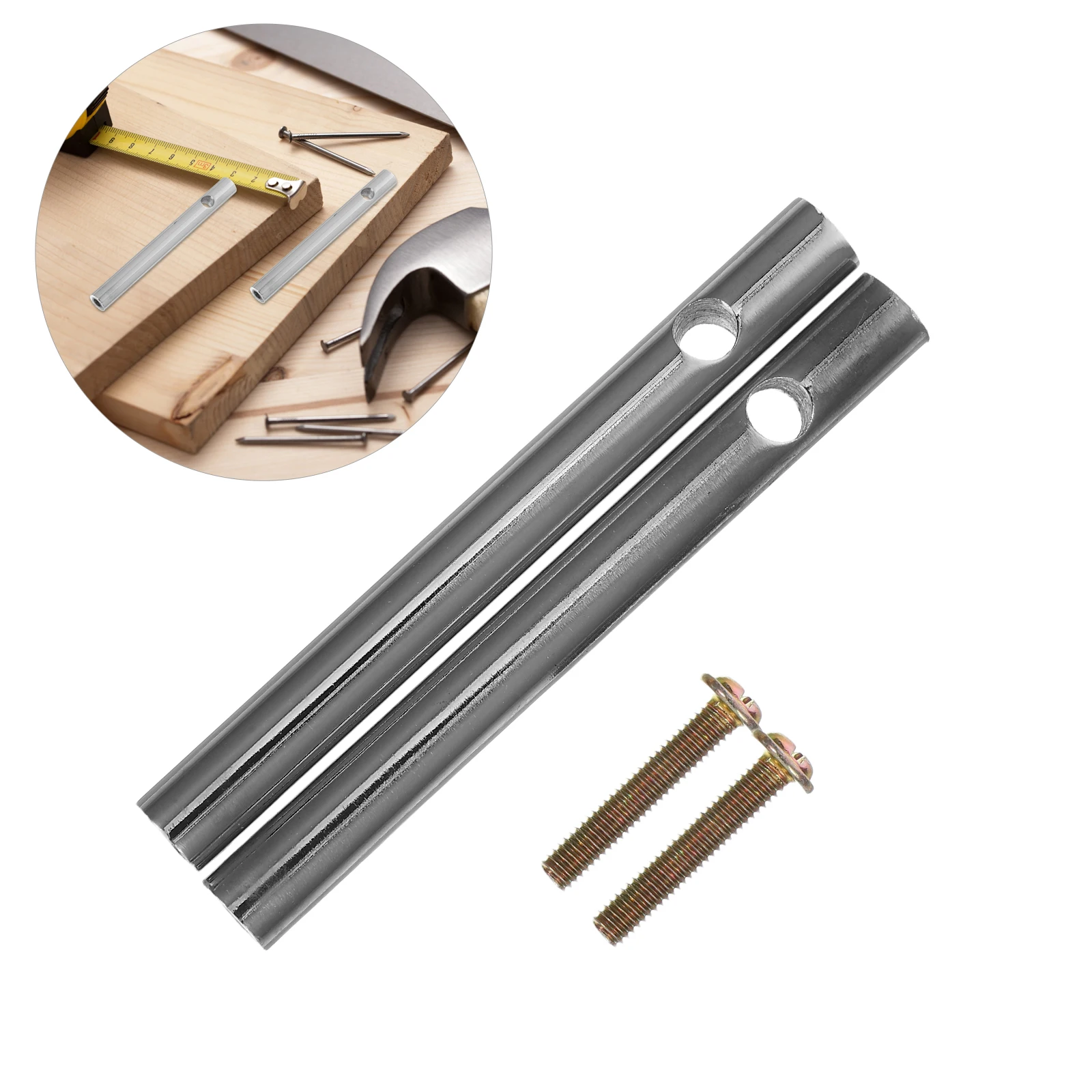 

2Pcs Railing Connector For Wine Cabinet Elegant Post Caps Durable Metal Furniture Hardware Glass Railing Parts Indoor Storage