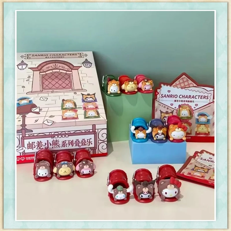 

New Genuine Sanrio Postman Bear Series Mini Model Toy Collection Blind Box Desktop Ornament Trendy Trendy Blind Box Gift
