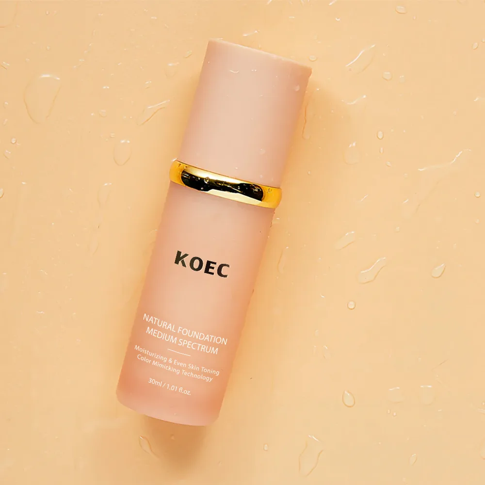 

30ml KOEC Medium Spectrum Natural Foundation Moisturizing Even Skin Toning Color Mimicking Covering Shades Natural Mild Formula