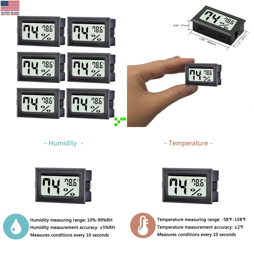 

Other electronic thermometers6 Pack Mini Digital Thermometer Hygrometer for Indoor Room Temperature and Humidity Monitor with