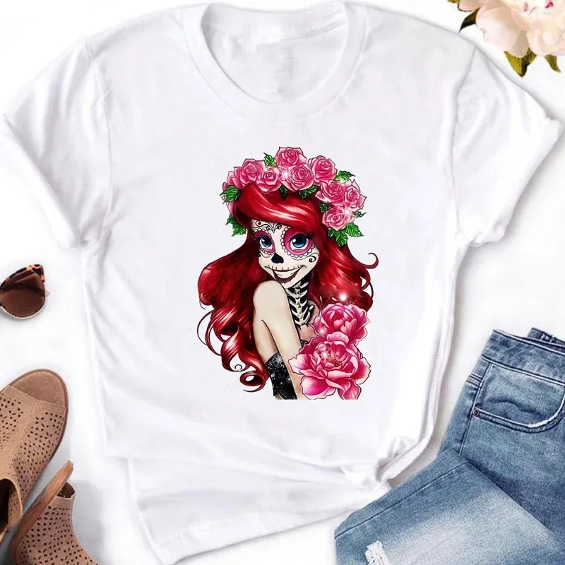 Princess Snow White Queen Womens T-Shirt Street Short Sleeve Fashion Casual Clothes Print Summer Tshirt for Women Clothes