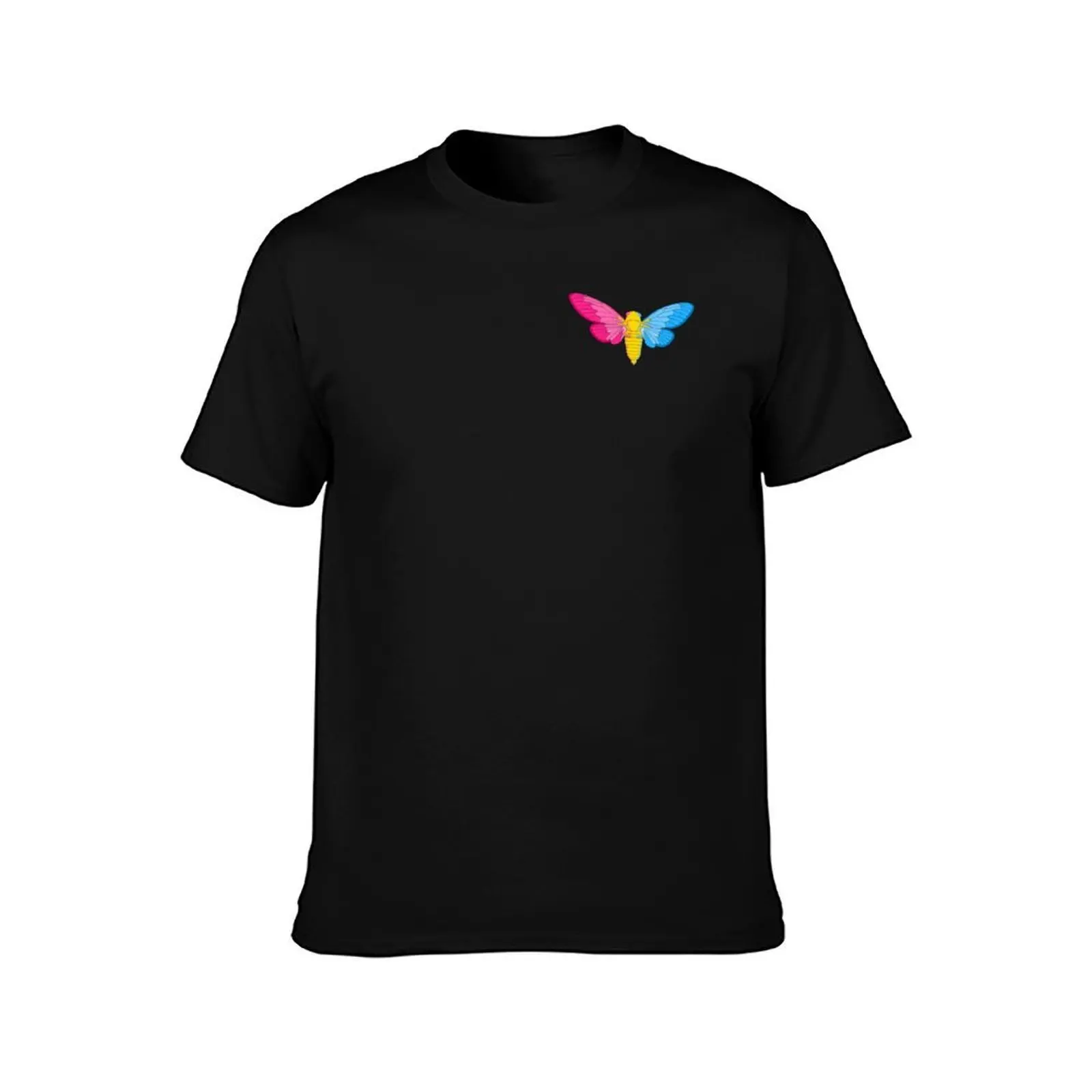 Pansexual Cicada T-Shirt Simple Solid Color Crew Neck Tee T-Shirt