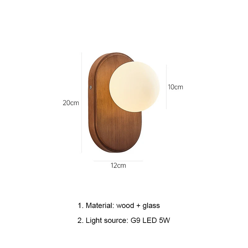 Imagem -06 - Nordic Modern Led Wood Wall Light Iluminação Interior Decoração para Cabeceira Sala de Estar Arandelas de Quarto Luminária