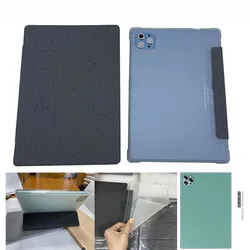 Tri-Folding Leather Tablet Case For  Doogee T10 T10S 10.1 T10 Pro T10E U9 U10 Pro 10.1inch Transparent TPU Shockproof Cover
