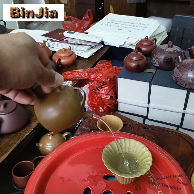 140ml Retro Yixing Purple Clay Teapots Handmade Qin Quan Pot Raw Ore Downhill Mud Kettle Chinese Zisha Tea Set Collection Gift