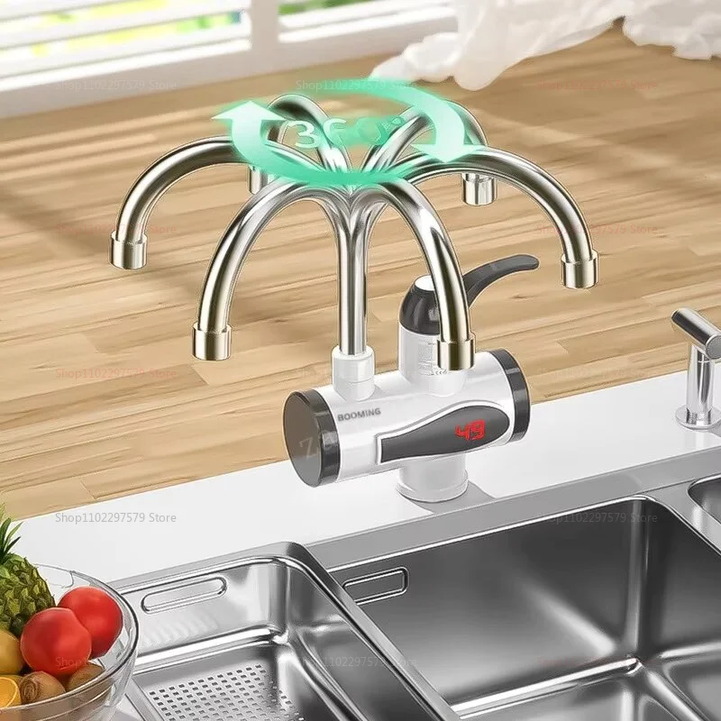 220 فولت 3000 واط لحظة سخان الماء الساخن صنبور Tankless صنبور كهربائي مع 360 ° شاشة ديجيتال LED قابلة للدوران 2025 جديدة #4