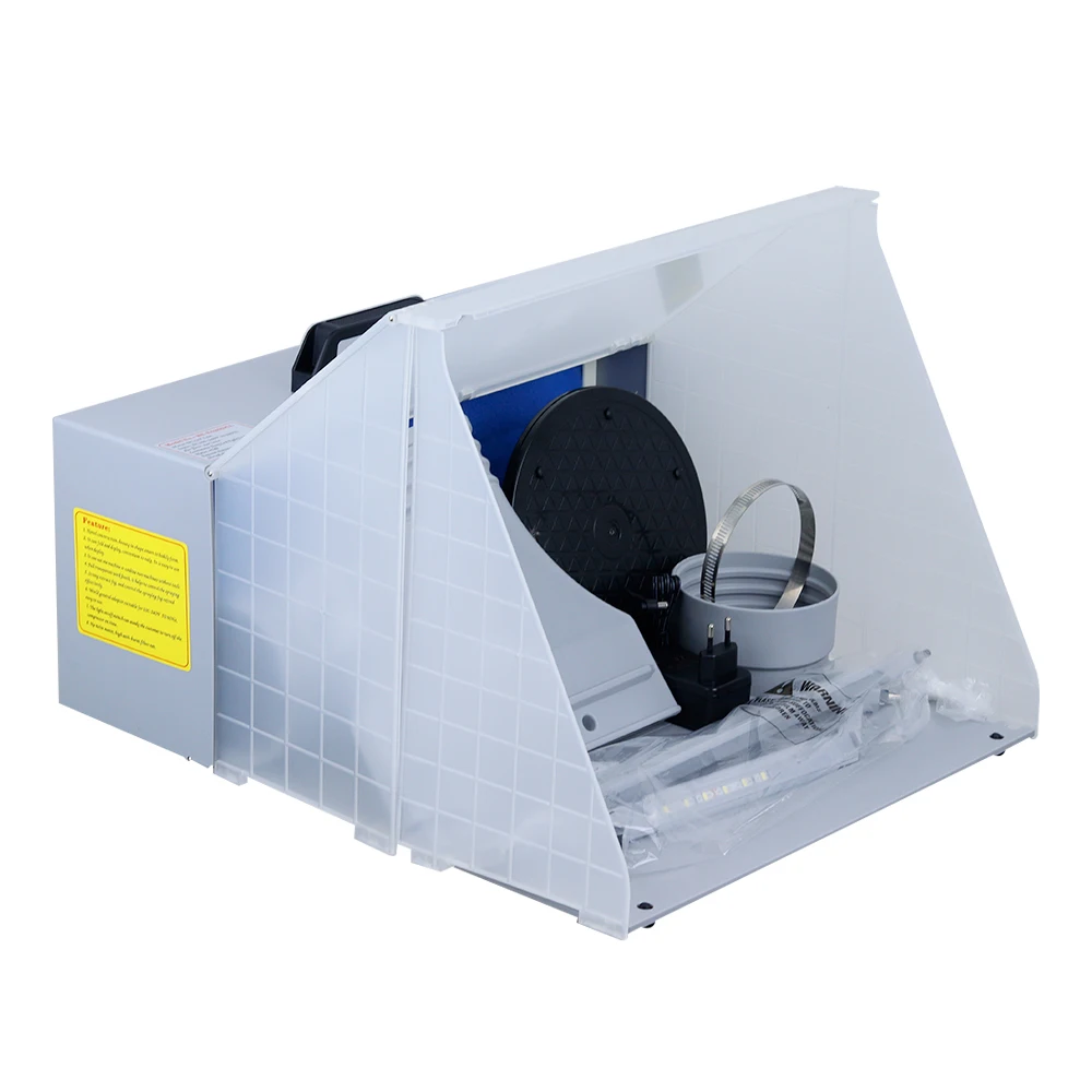 ポータブルエアブラシスプレーブース,カラーリング付きエキゾーストファンキット,ペイントボックス,ワークベンチ