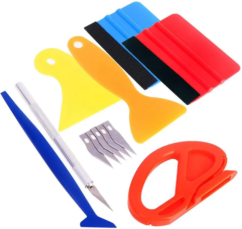 12Pcs Small Scraper For Car Window Film Car Vinyl Wrap Tool Kit Glass Cleaning Can Be Used For Mobile Phone Film Car Accessories