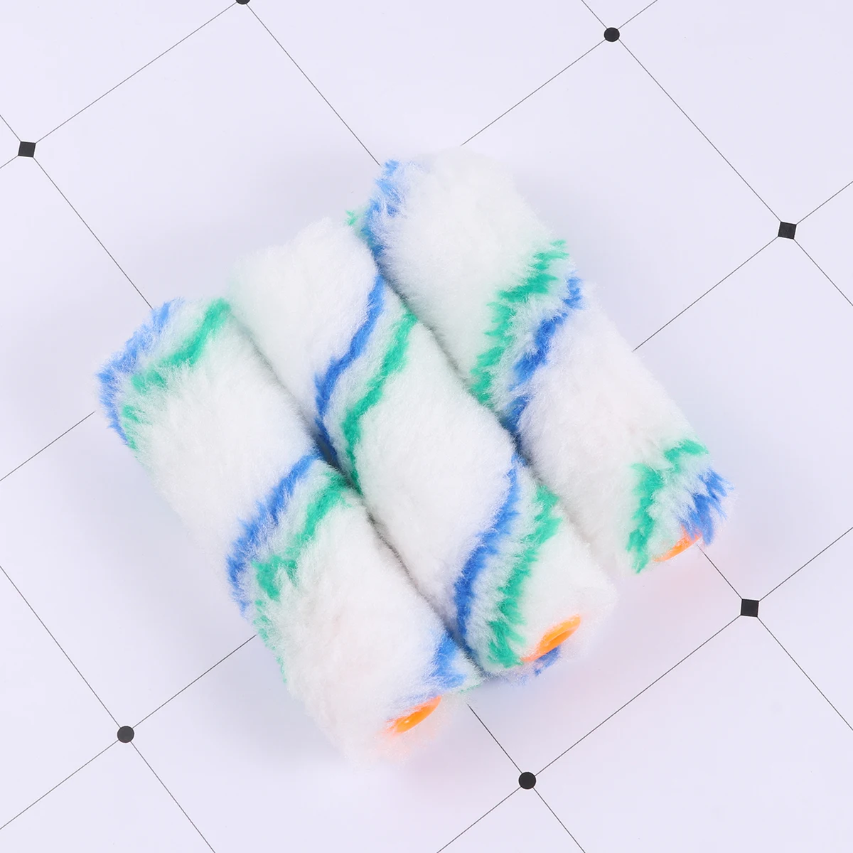

20pcs Paint Roller Brush Polyester Wall Paint Rolling Brush Smooth Coverage Reusable Washable For Home Office Blue Green