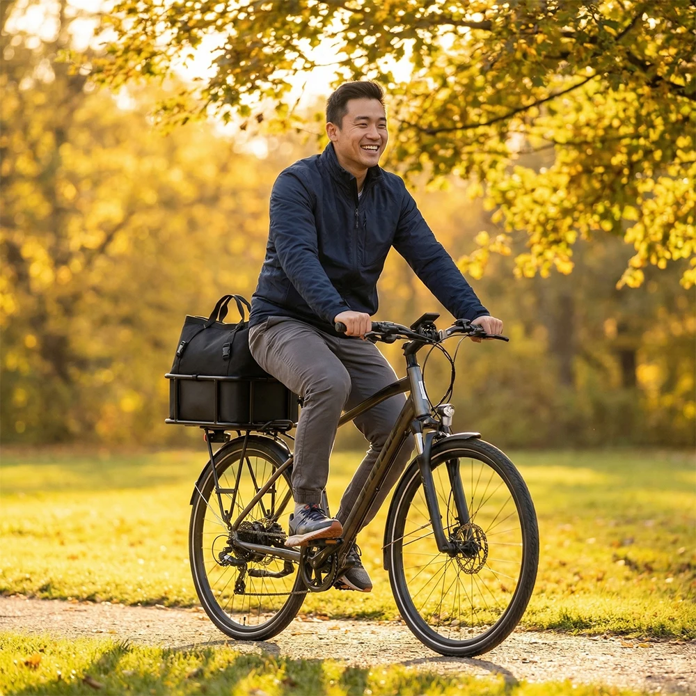 NEWBOLER E-Bike Gepäckträgertasche aus Eisen, Große Kapazität Fahrradkorb für Outdoor-Reisen, Einkaufen, MTB und Rennräder – Detail 20